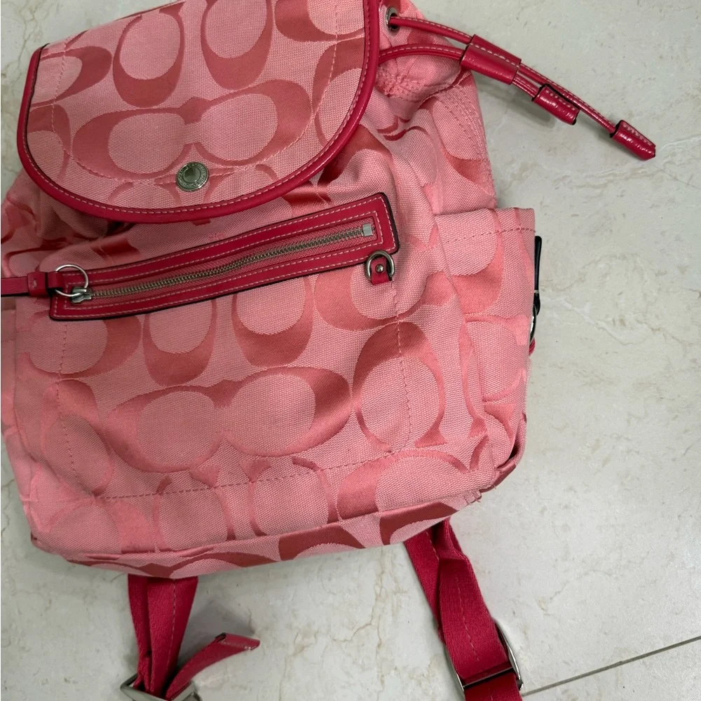Coach Y2K Pink Monogram Backpack - Picture 2 of 7